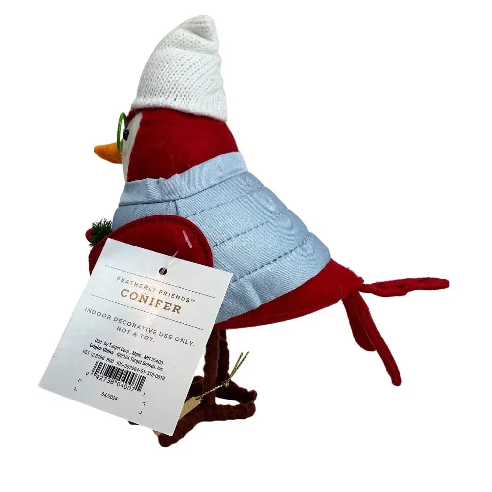 Feathery Friends  Target Bird Conifer Christmas 2024 ski Vest Beanie Glasses NEW